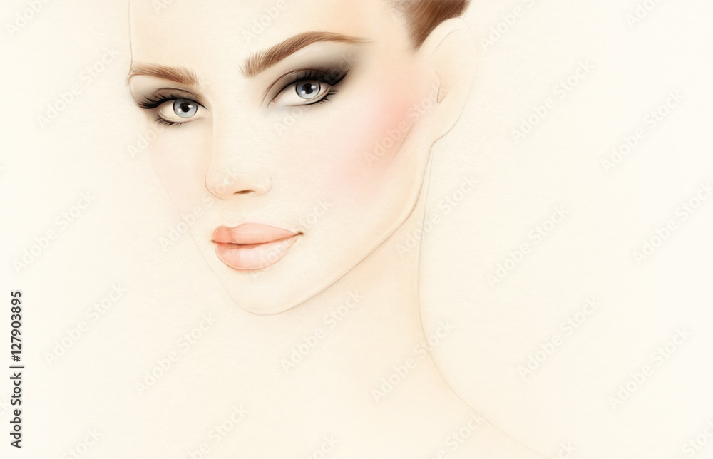 Obraz premium Woman portrait. Fashion illustration