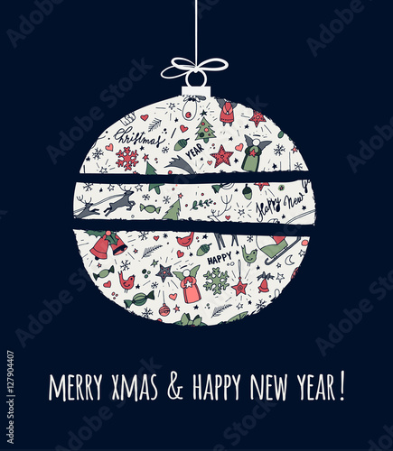 Modern New Year card or par...
