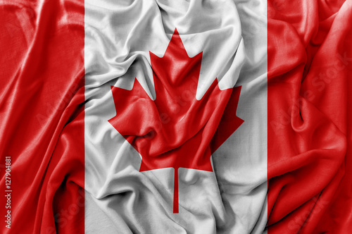 Ruffled waving Canada flag
