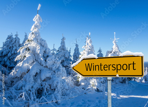 Wintersport Schild