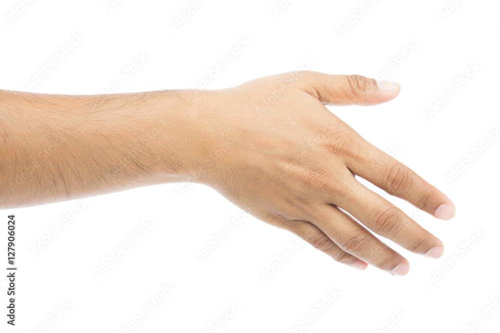 Empty man hand on white background, Check Hand Empty man hand on white background, Check Hand