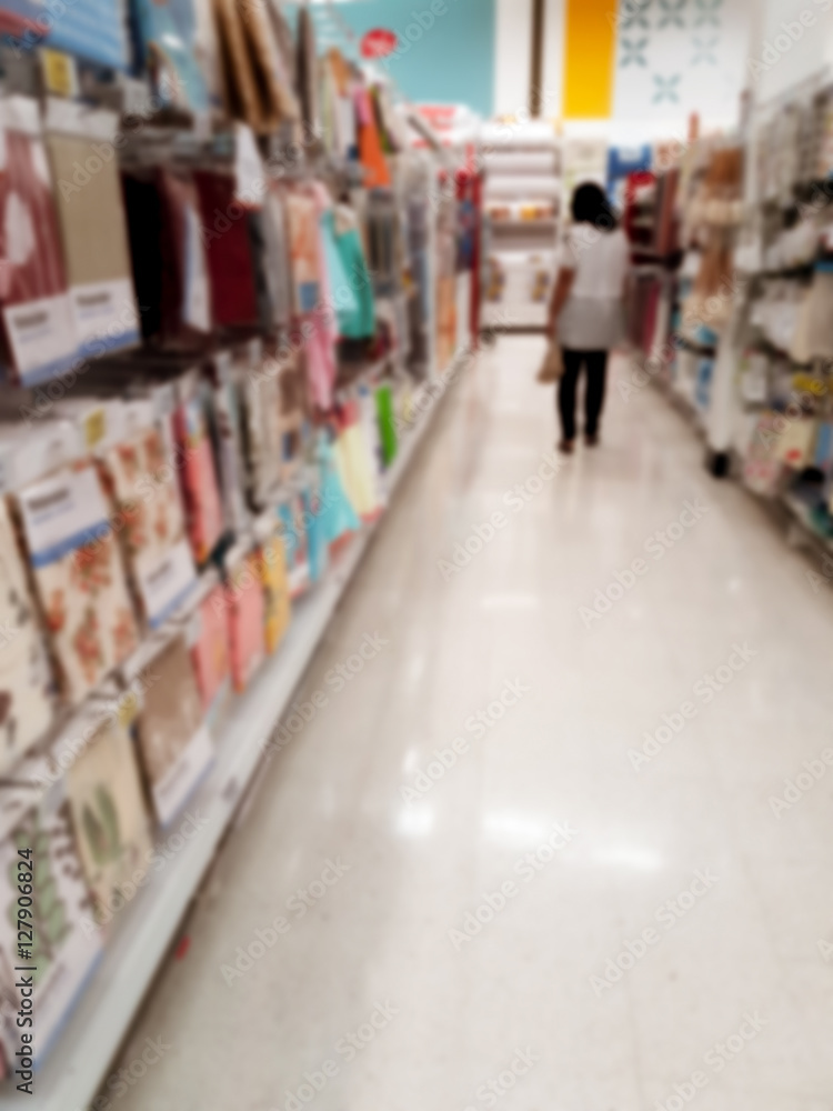 Obraz premium blur woman Shopping Department store