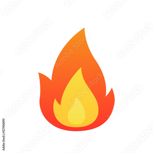 Fotografie, Tablou Fire flame vector isolated