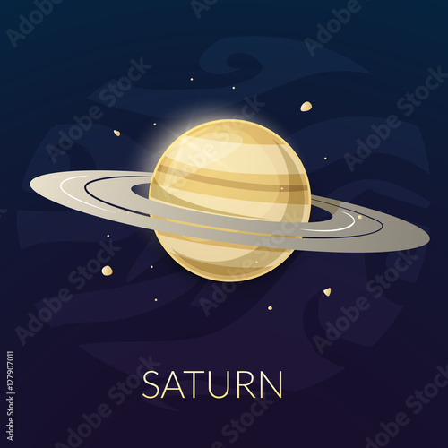 The planet Saturn, vector illustration