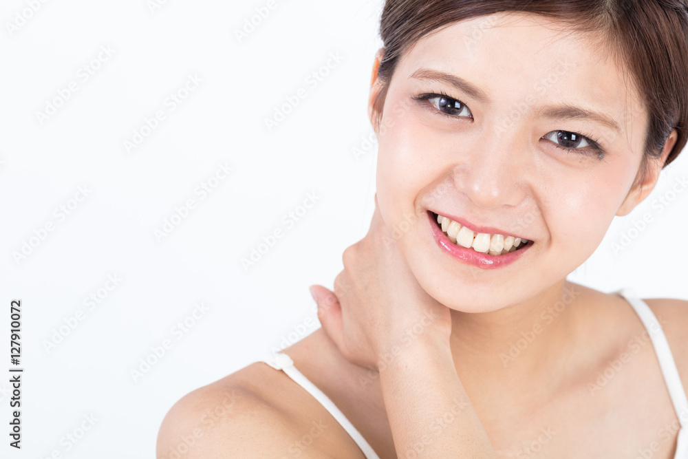 Obraz premium 肩こりの女性
