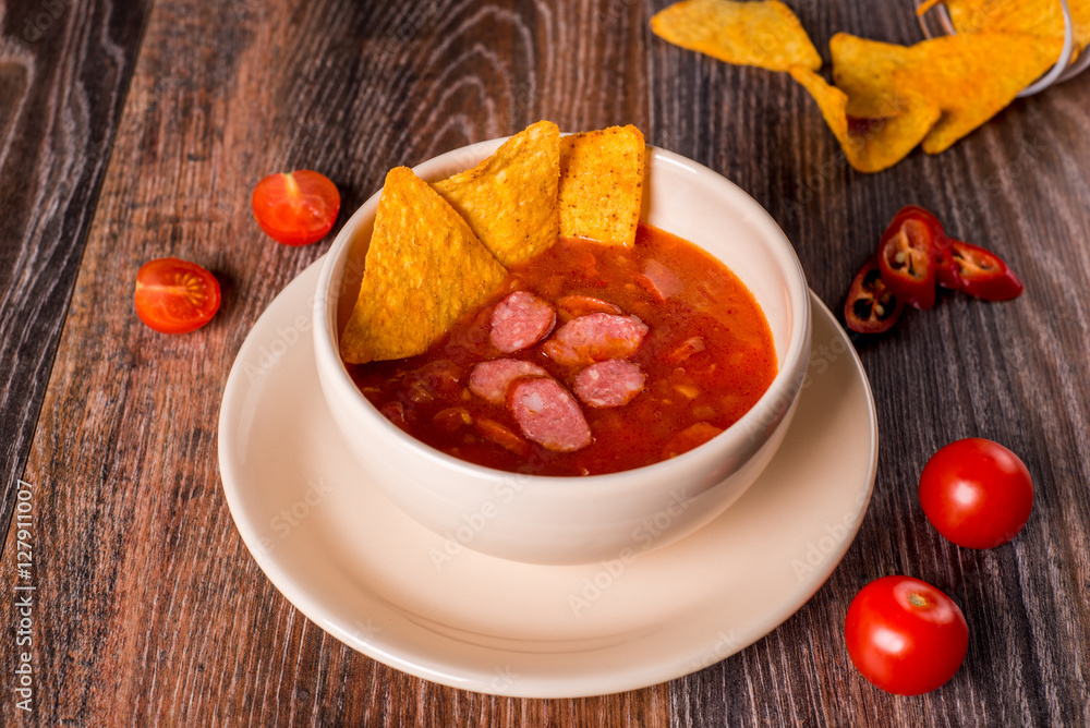 Mexican soup in decor Mexican soup in decor
