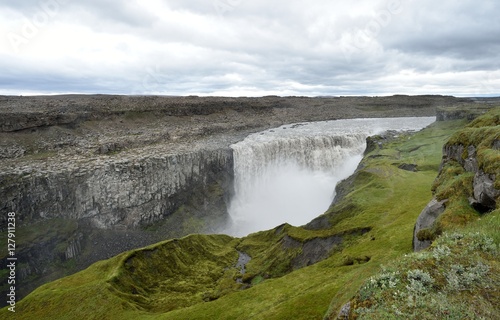 Delttifoss in Iceland. Waterfall in Iceland. North of Icleand.