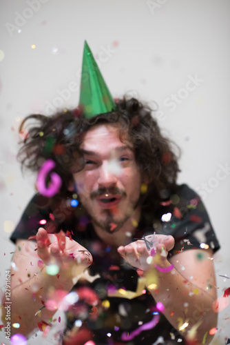 confetti man on party