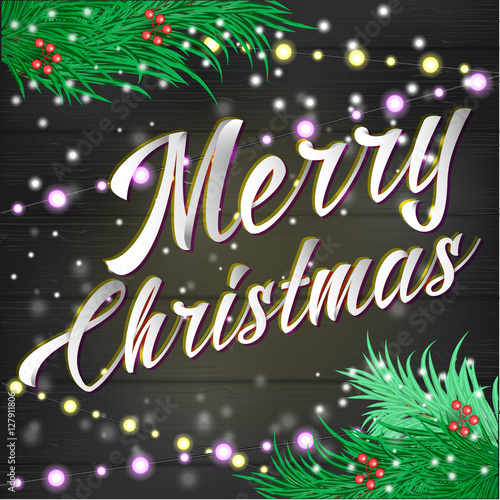 merry Christmas lettering Background