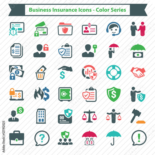 Business Insurance Icons - Color Series