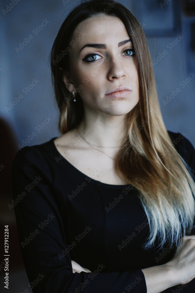 Fototapeta premium Portrait of nice young woman