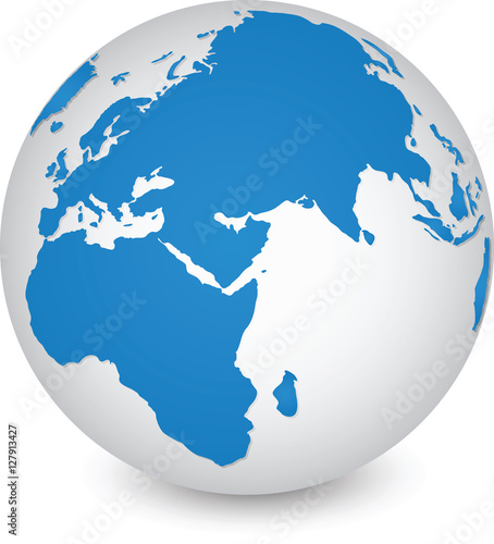 World Map and Globe Detail, Vector Illustration EPS 10.
