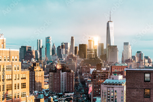 Elevated view of Manhattan, New York City