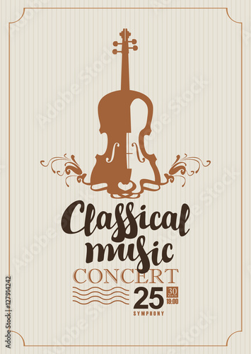 poster for a concert of classical music with violin