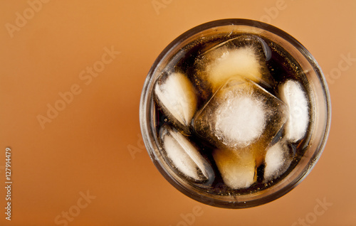  glass of cold drink with ice