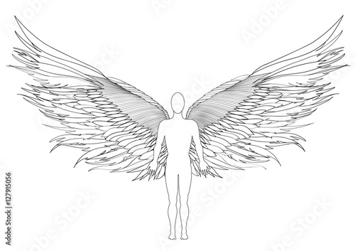 figure of an angel. Vector illustration