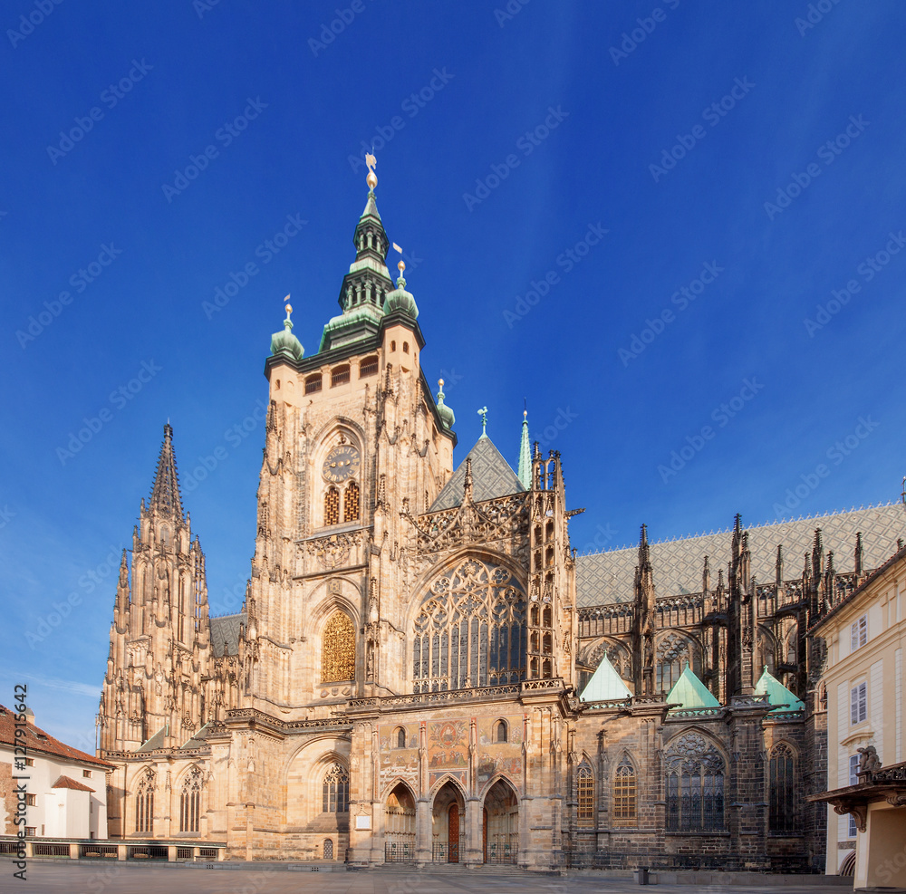 Saint Vitus Cathedral..The biggest and the most important church in Czech republic. The construction is the beautifull example of Gothic architecture.
