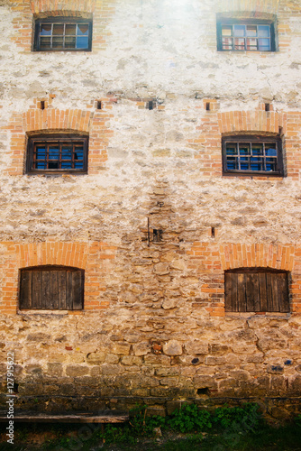 Six windows on old building © cezarksv