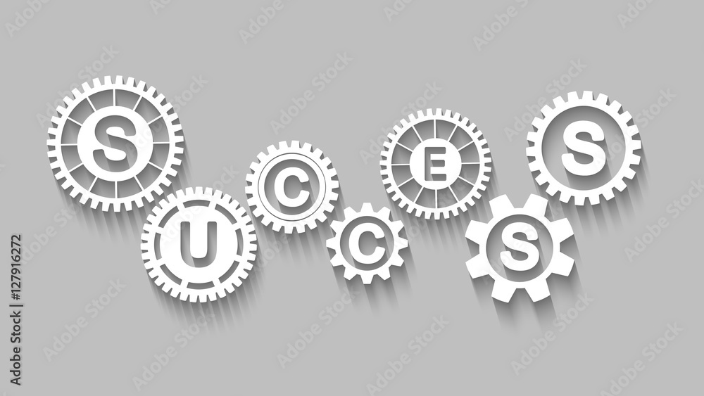 success concept with gears success concept with gears