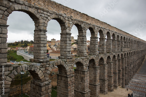 Ancient aqueduct. Segovia, Spain