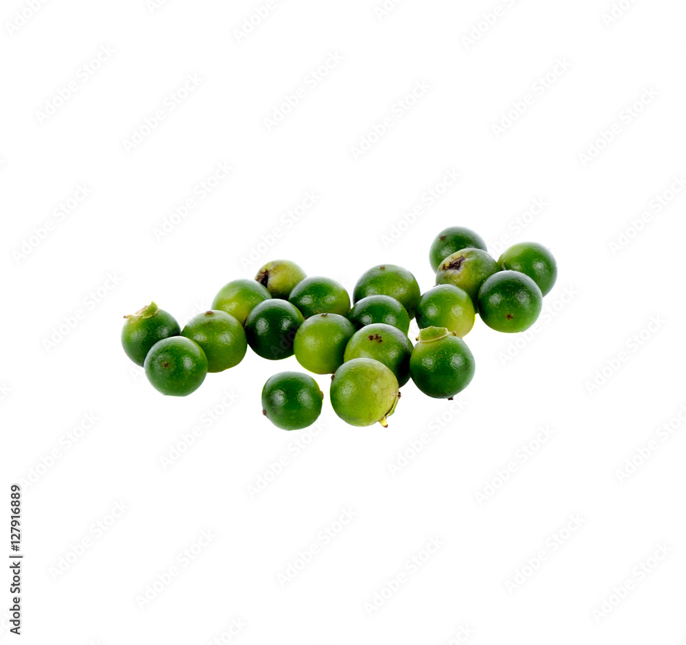 Bunches of fresh green pepper isolated on white background Bunches of fresh green pepper isolated on white background