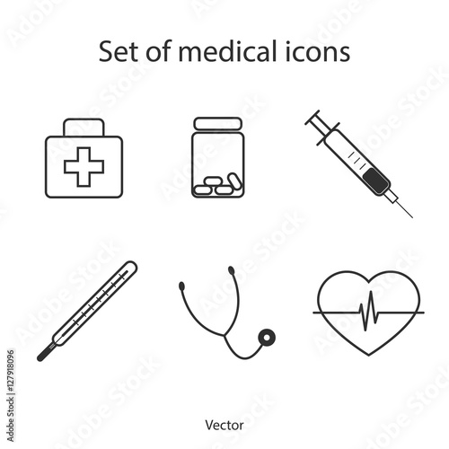 Set of medical icons