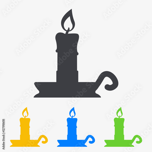 Icono plano portavelas varios colores
