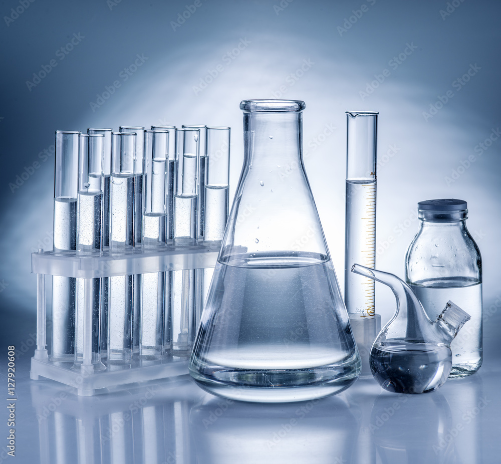 Different laboratory beakers and glassware. Different laboratory beakers and glassware.