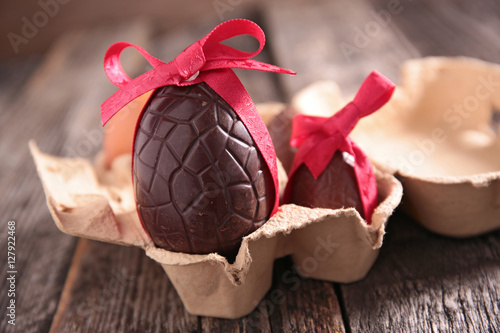 Photography easter egg chocolate