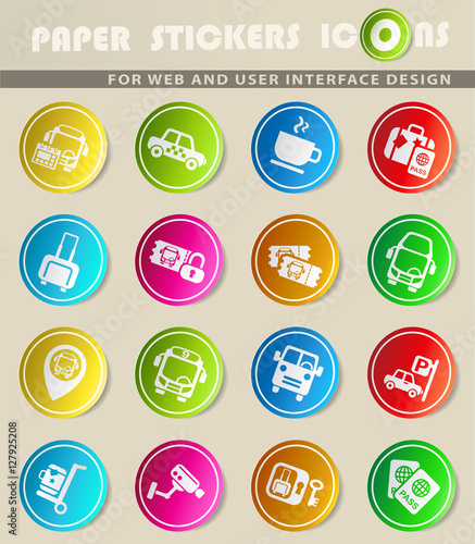 bus station icon set