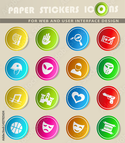 cinema genre icon set