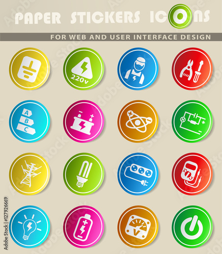 electricity icon set