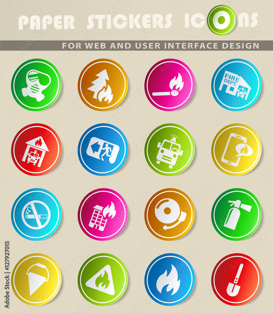 fire brigade icon set fire brigade icon set