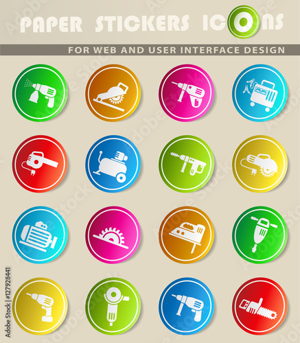 machine tools icon set