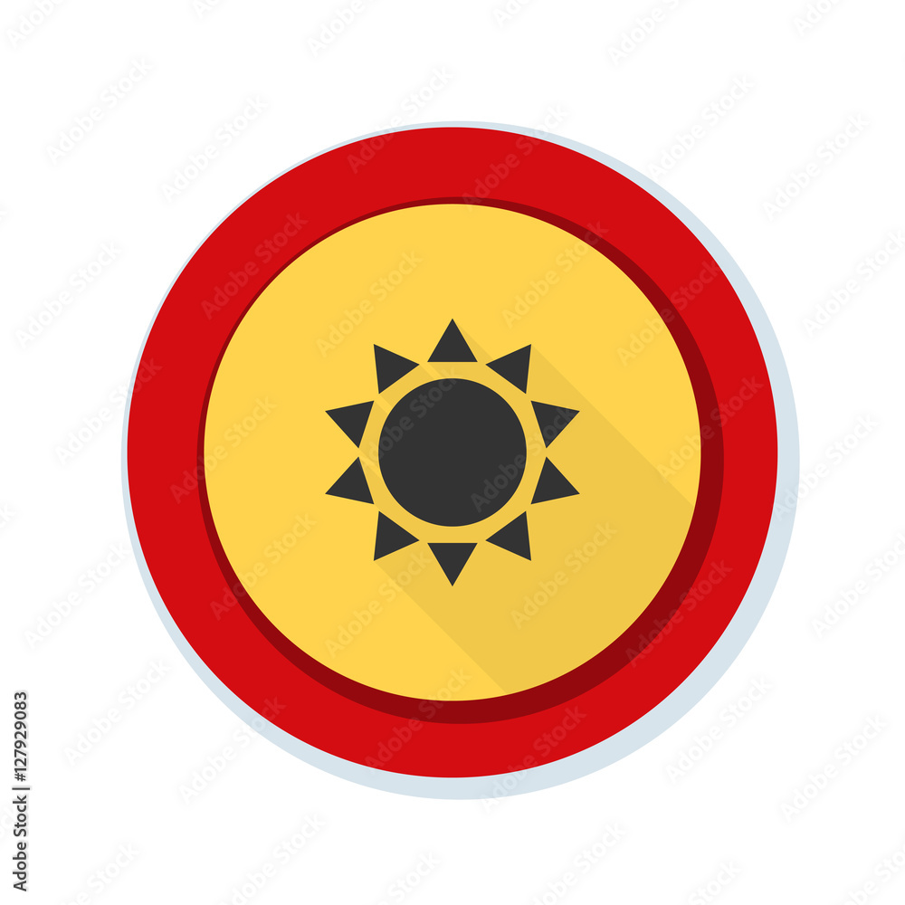 Sun hazard sign Sun hazard sign