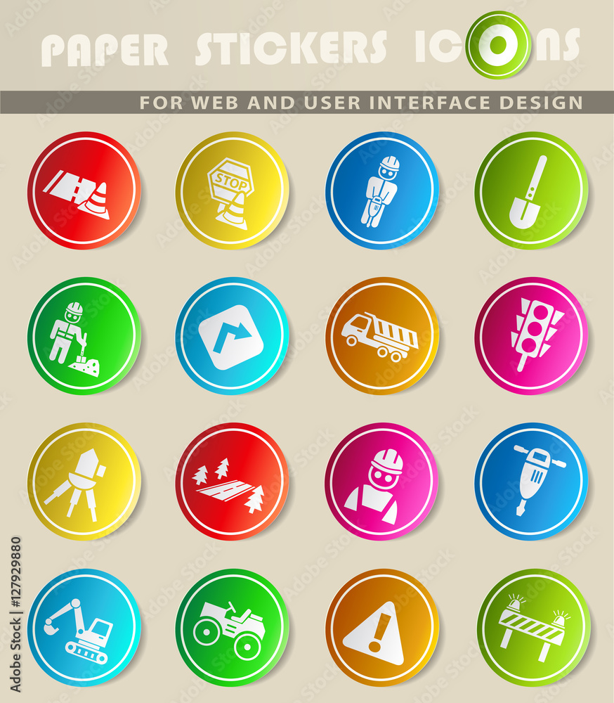road repairs icon set road repairs icon set