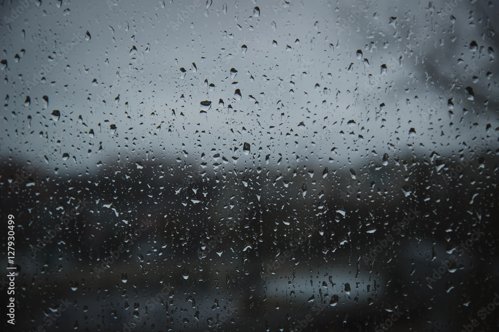 Raindrops on the glass Raindrops on the glass