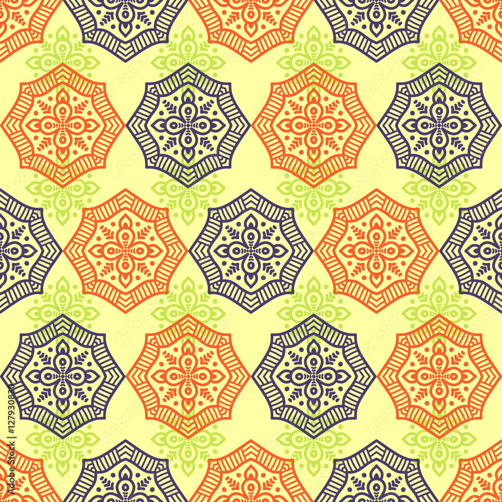 Ethnic floral seamless pattern Ethnic floral seamless pattern