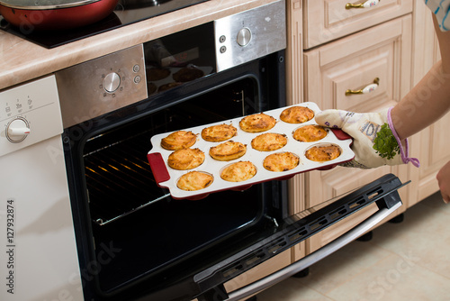 homemade pastries in the oven