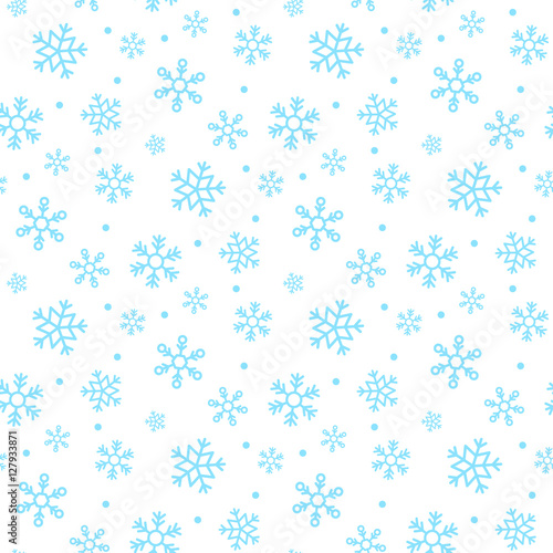 seamless snowflakes pattern and background vector illustration