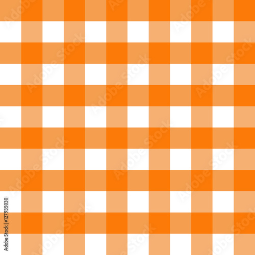 Thanksgiving Day. Orange Checkered Vector Seamless pattern background. A component of the squares without transparency. Square. The concept of a classic tartan fabric pattern.