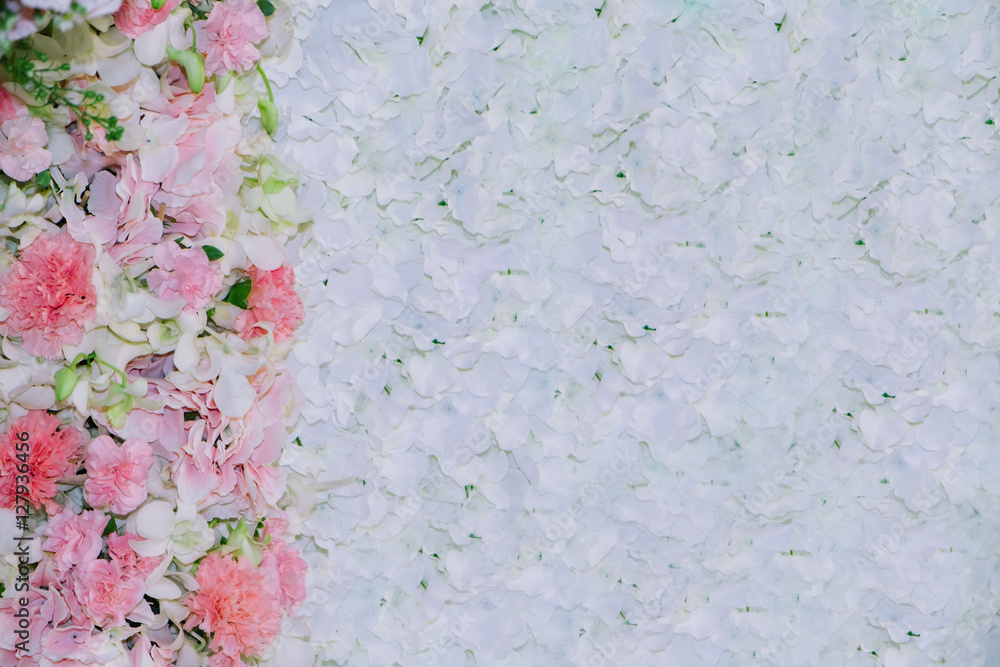 Obraz premium Beautiful flowers pattern background.copy space.