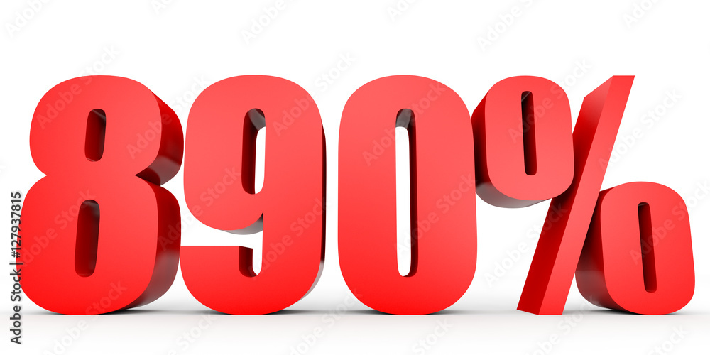 Discount 890 percent off. 3D illustration. Discount 890 percent off. 3D illustration.