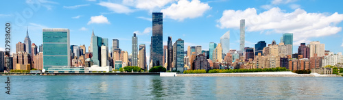 Panoramic view of the midtown Manhattan skyline in New York City