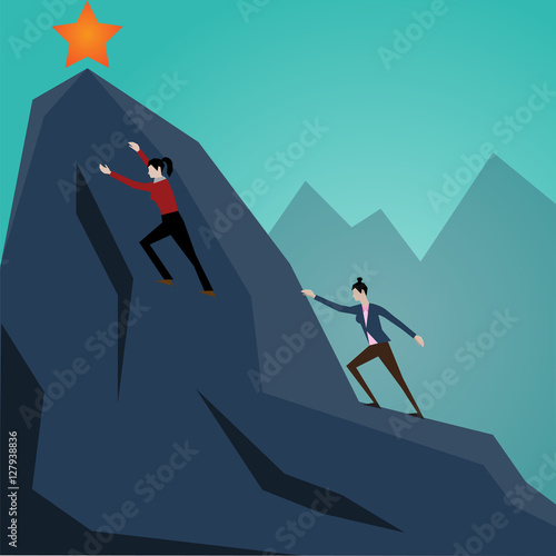 Business success,Climbing mountain