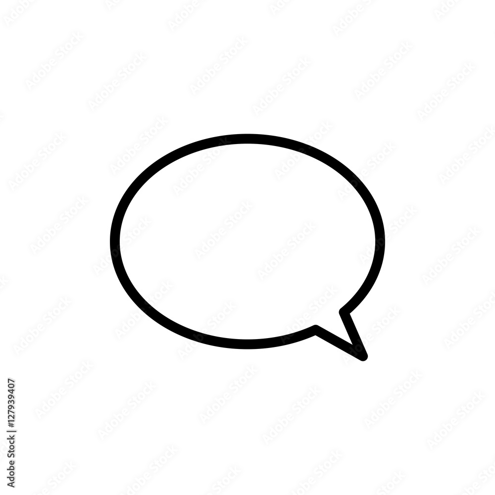 thin line chat, speech, bubble, chatting icon on white backgrou thin line chat, speech, bubble, chatting icon on white backgrou
