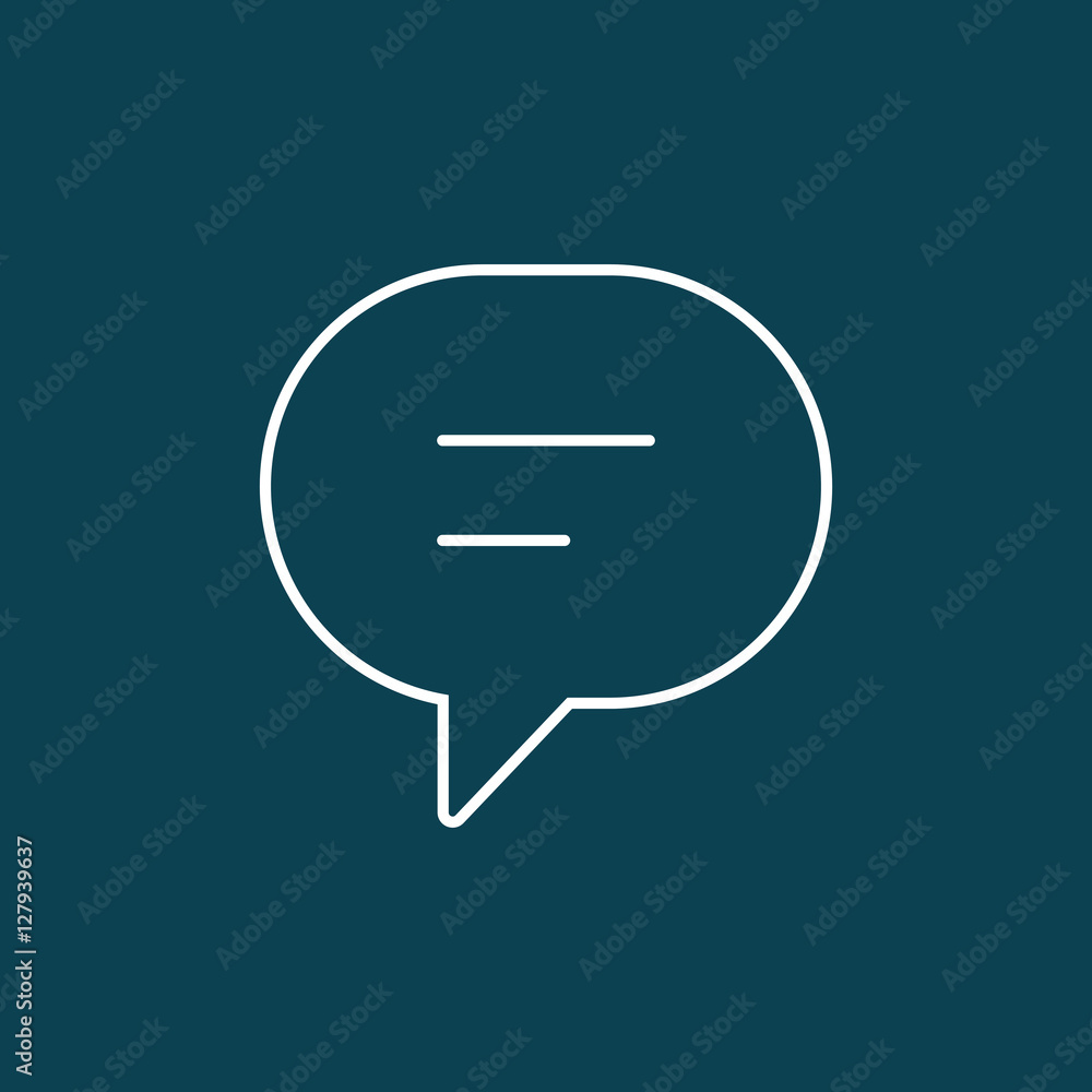 thin line chat, speech, bubble, chatting icon on blue background thin line chat, speech, bubble, chatting icon on blue background