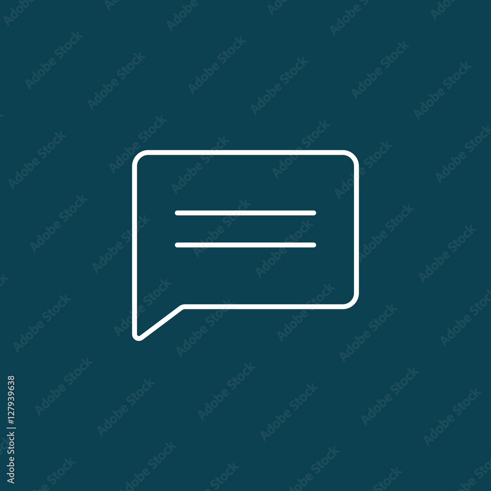 thin line chat, speech, comment, chatting icon on blue background thin line chat, speech, comment, chatting icon on blue background