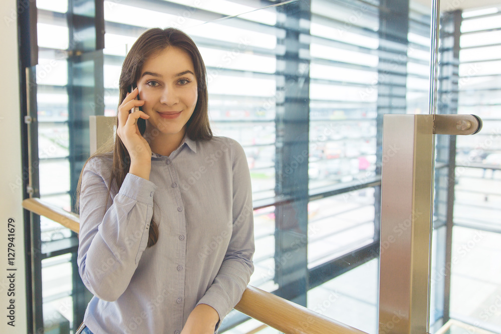 Businesswoman in corporation Businesswoman in corporation
