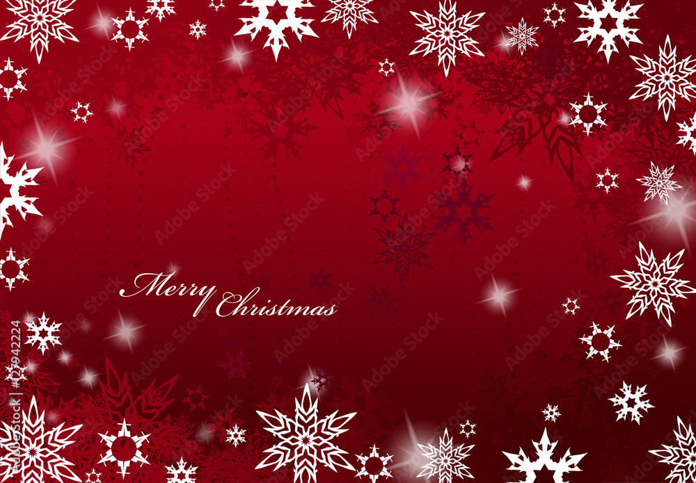 Abstract background with snowflakes and Merry Christmas text - w Abstract background with snowflakes and Merry Christmas text - w